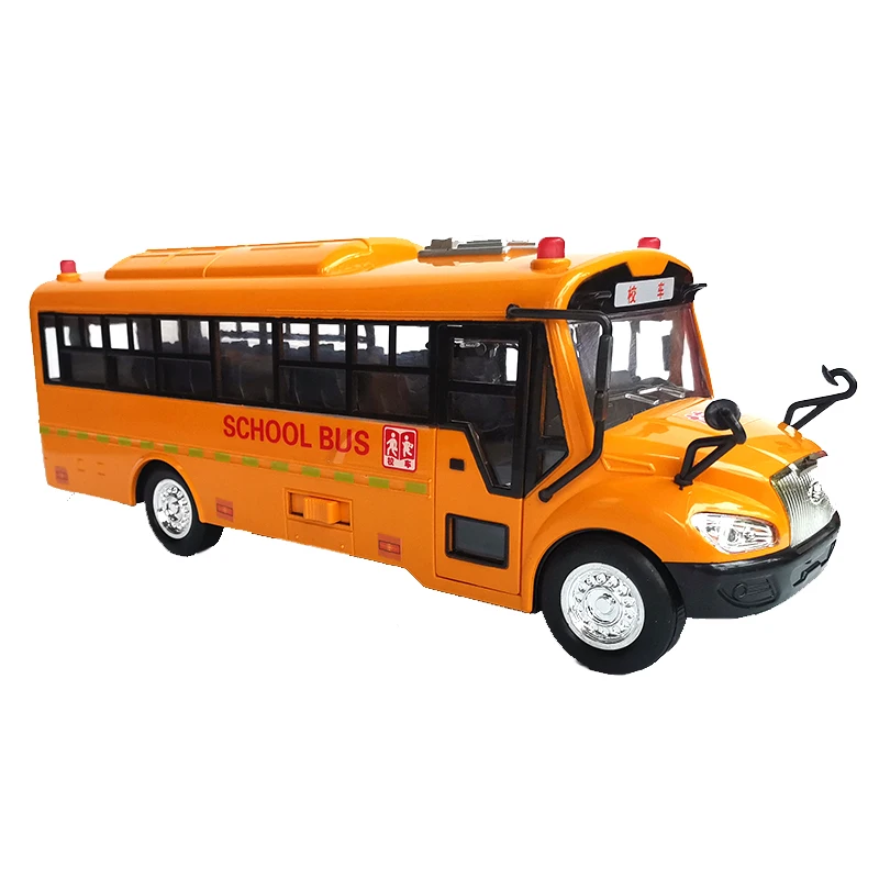 29CM Inertia School Bus Model Toy Acousto-optic Public Bus Kids Boy Toys Car Chinese Music Story Learning Machine