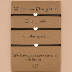 Mother's Day Gift Love Heart Charms Card Love Charms Bracelets