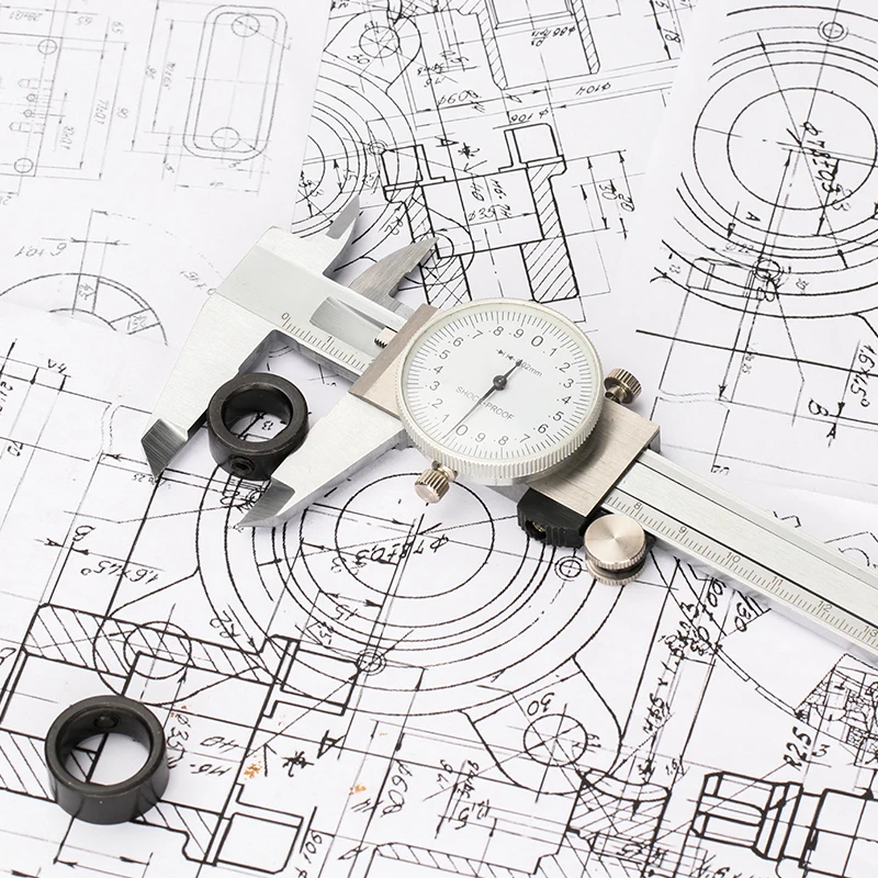Messuhr 0-150mm Genauigkeit 0,02mm Stoßfest Messschieber Edelstahl Gauge Meter Messen Werkzeug Sattel – Detail 8