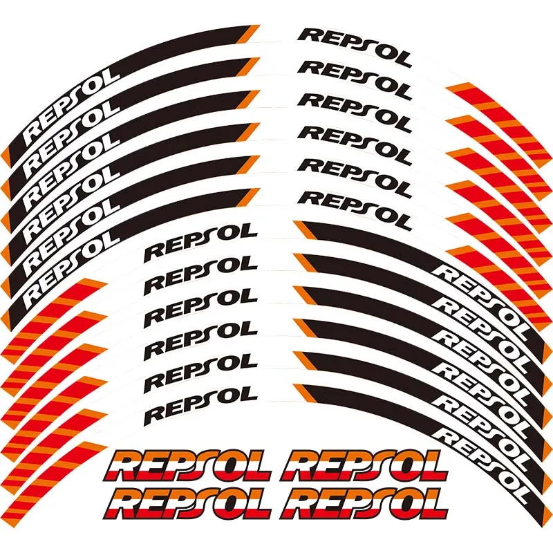 

12X motorcycle sticker wheel sticker tire decorative decal for HONDA REPSOL HRC CBRRR CBR250RR CBR400RR CBR600RR CBR1000RR