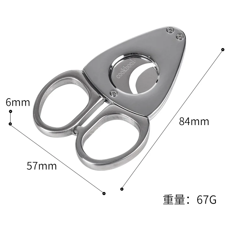 New semi-automatic stainless steel two-in-one cigar cutter cigar cutter cigar scissors cigar cutter smoking accessories