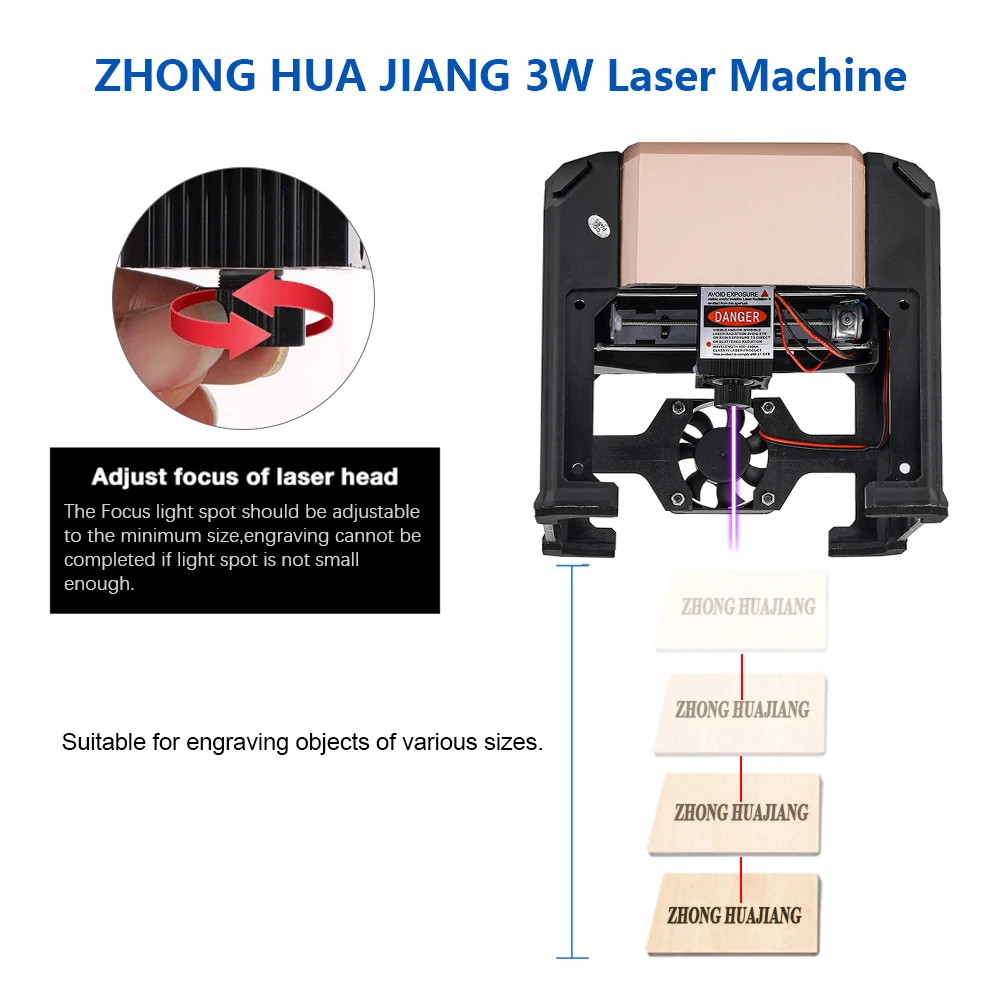 3000mW Mini CNC Machine Desktop bluetooth Laser Engraver 3W Carving Machine DIY Printer Cutter Woodworking Engraving Wood Router