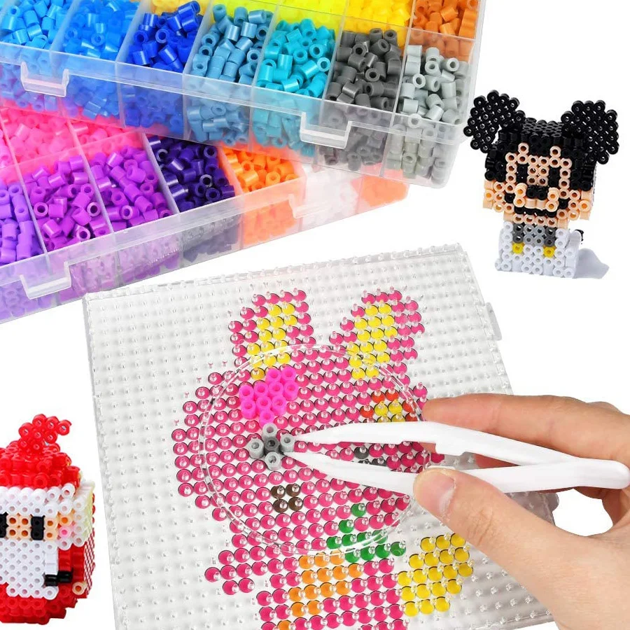 48 Kleuren Box Set Hama Kralen 5Mm Diy Speelgoed Strijken Kralen 5Mm Educatief Kids Diy Speelgoed Zekering Kralen pegboard Lakens Gratis Verzending