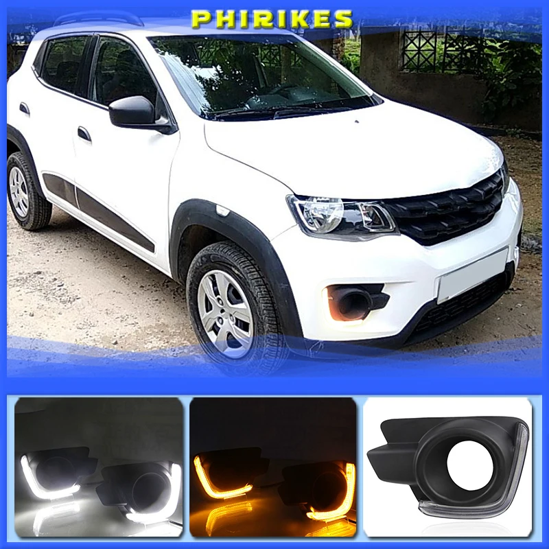 

2Pcs DRL Daytime Running Light For Renault Kwid 2017-2019 LED Fog Lamp