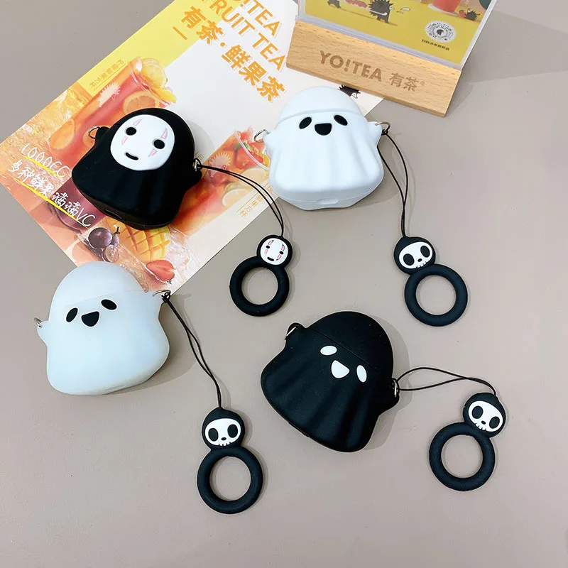 For apple airpods 1 2 3 pro Case Cover Cartoon 3D Ghost Silicone Earphone Cases For Airpods 3 Air Pod 3 Wireless Headset Box