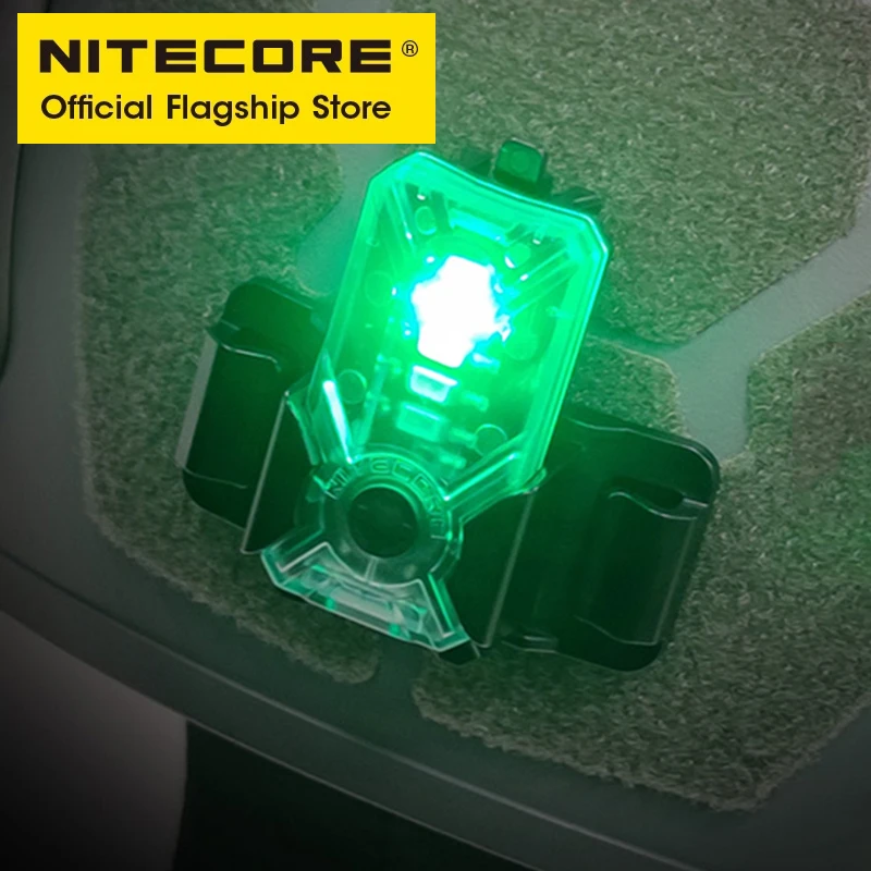 NITECORE NU07 LE Multi-light Source Signal Lamp MINI LED Light  for Helmet Backbag USB-C Charge Rechargeable Warning Headlamp