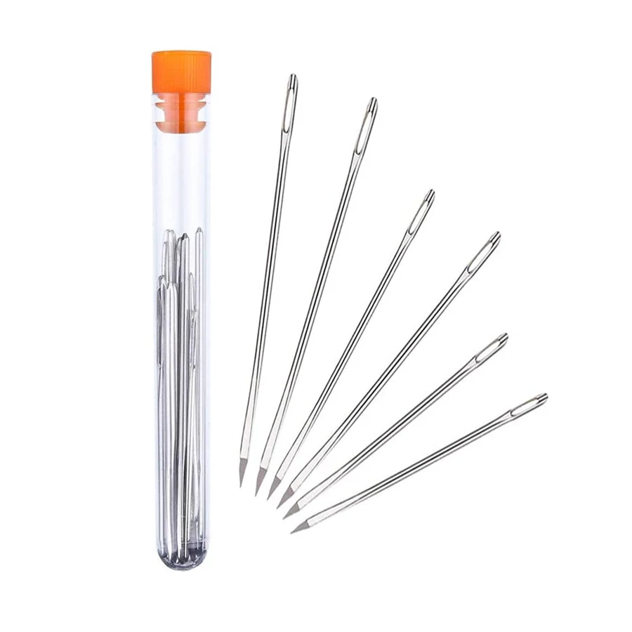

Professional Large-Eye Leather Stitching Sewwing Needle with 3 Different Sizes for Leather Projects with Storage Container
