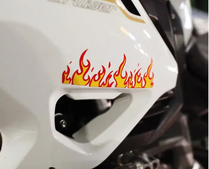 Vinyl Decal Flame Fire Car Stickers Motocross Decals Motorcycle Racing Windshield  Reflective for Vans Laptop