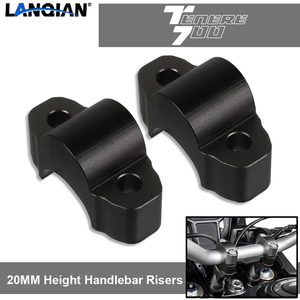 

For Yamaha Tenere 700 T7 Rally XRZ700Z Tenere 2019 2020 2021 Motorcycle 20MM height Handlebar Risers Clamp Height Up Adapter