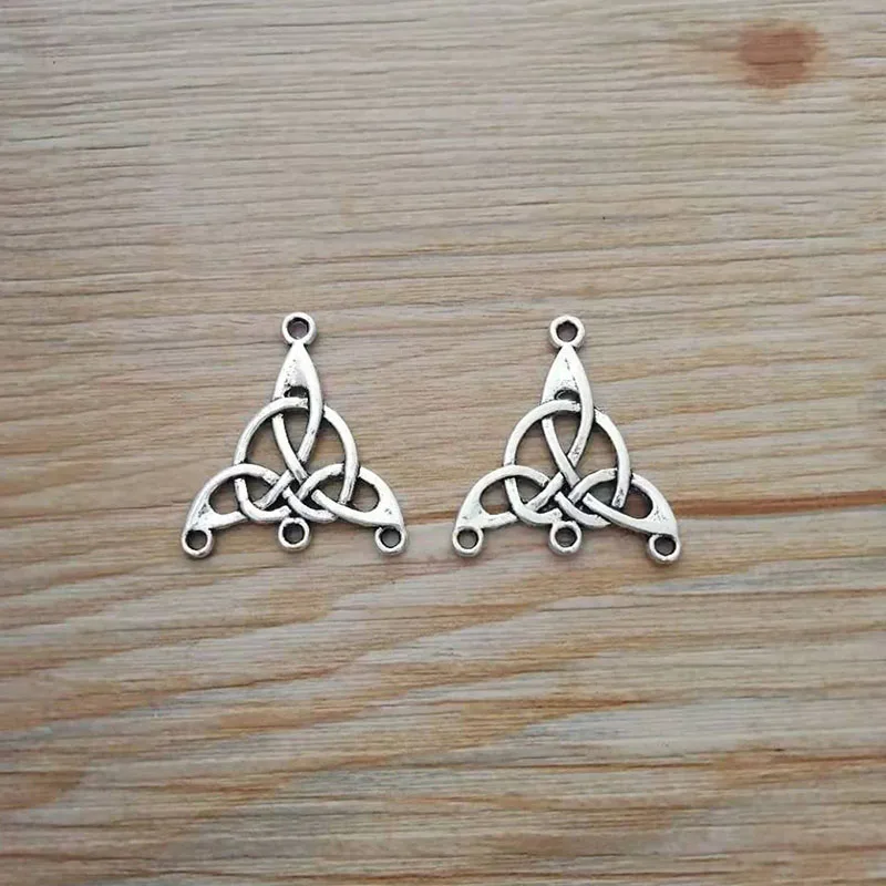 15pcs Celtics Trinity Triquetra Knot Connectors Charms Pendants for DIY Earring Necklace Jewelry Making Findings Crafts