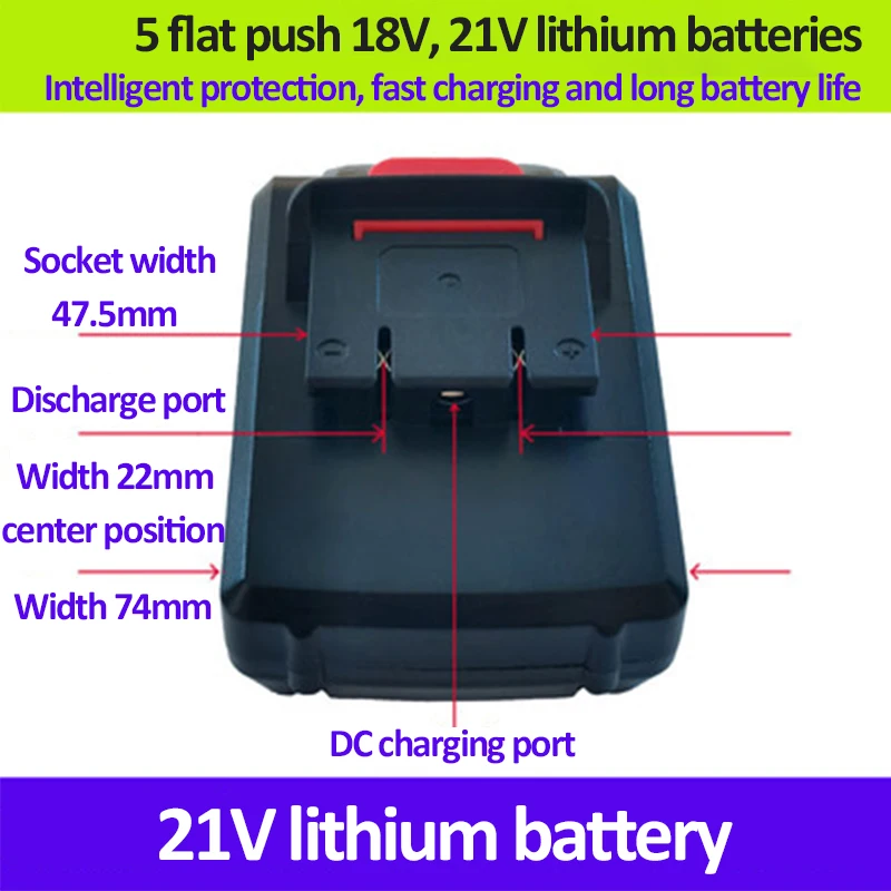 21V Rechargeable Lithium Battery Electric Screwdriver Dedicated 1500/2000 mAh Large Capacity Lithium Battery Hand Drill Acc