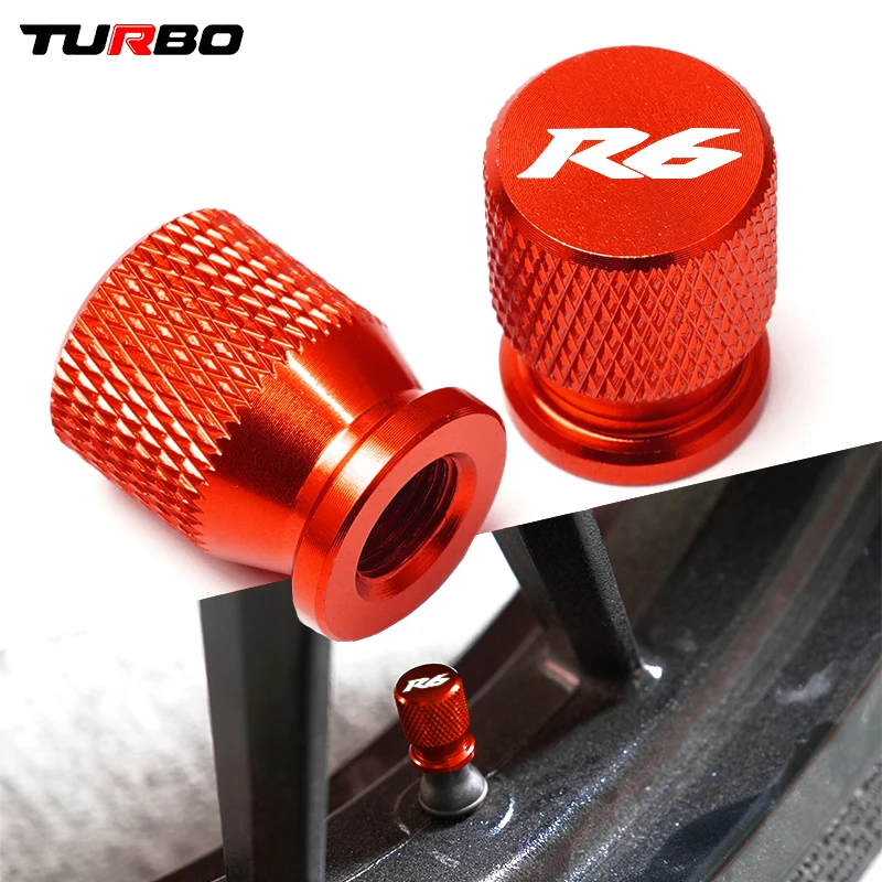 R6 For Yamaha YZF R6 2000-2020 2019 2018 2017 2016 2015 CNC Aluminum Tire Valve Air Port Cover Stem Caps Motorcycle Accessories