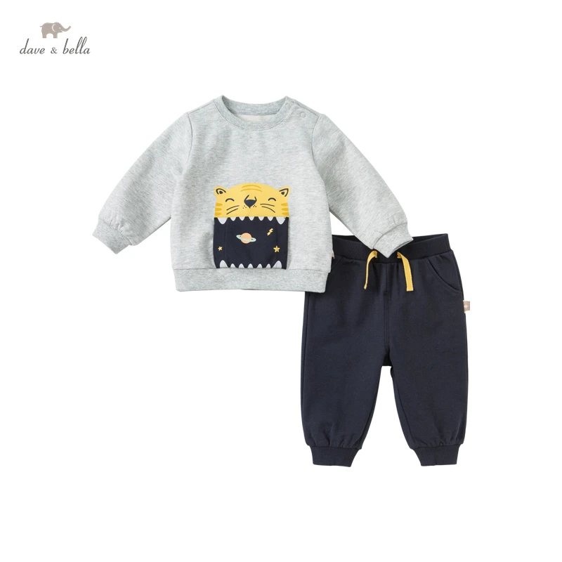 

DBX18961 dave bella autumn baby boys casual cartoon clothing sets kids boy fashion full sleeve sets children 2 pcs suit