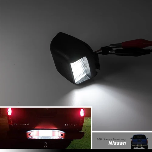 Imagen 2 del producto Luz LED blanca para matrícula, 2 uds., para Nissan Navara D40 Frontier 2007-2019 Armada 2008-2016 Titan Xterra Suzuki Equator