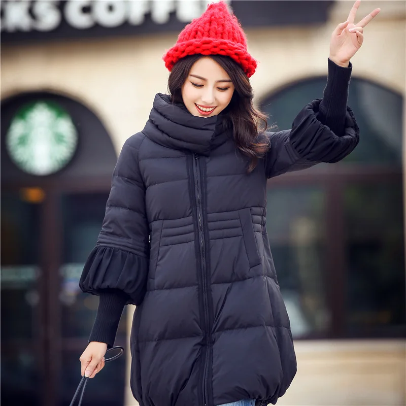 Parkas Warm Down & 2020 Winter Jacket Women Cotton Padded Overcoat Female Long abrigos mujer Fashion Cloak Coat AW0102