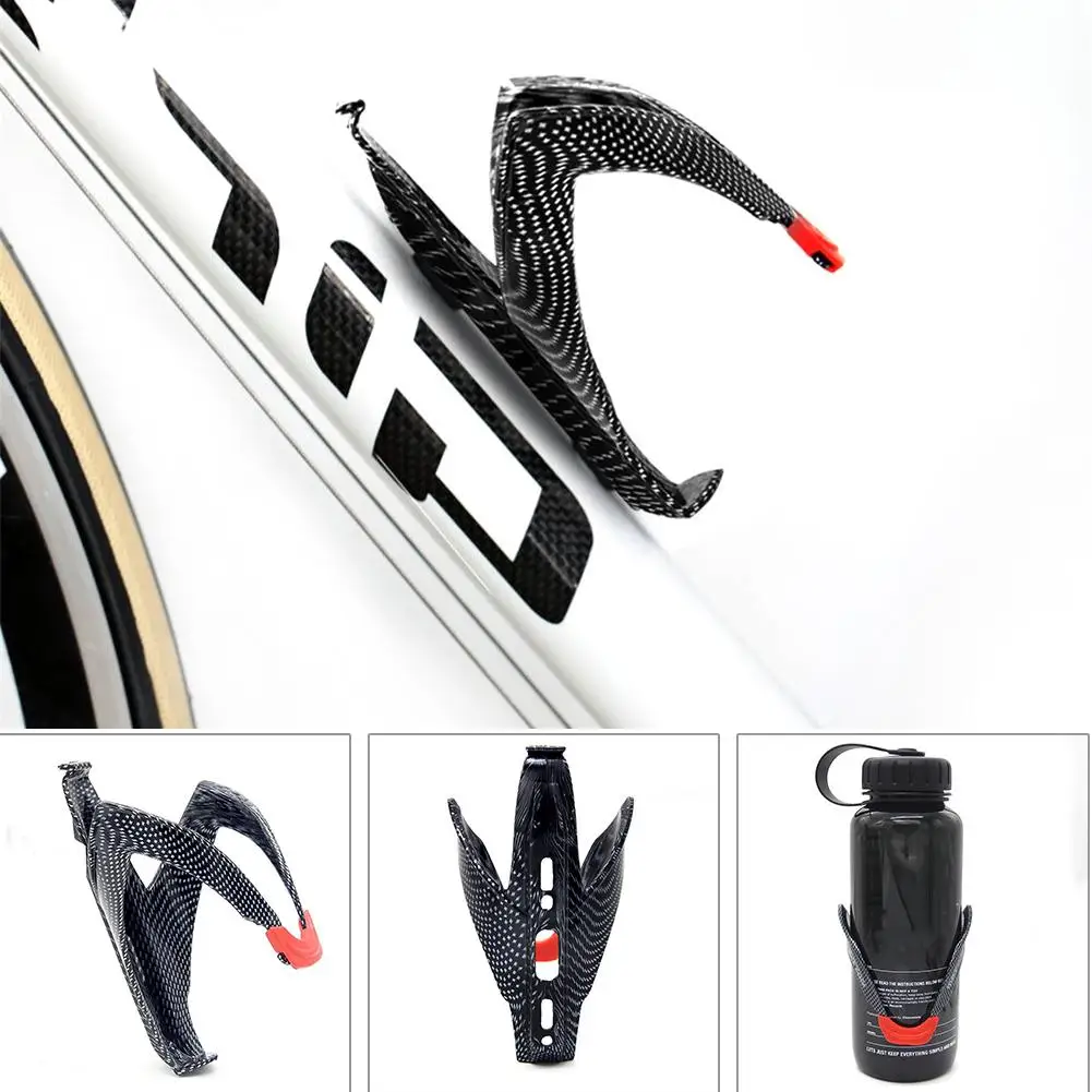 Bicycle Bottle Cage Carbon Fiber Pattern Plastic Bike Bottle Holder Bike Cup Support for Road Mountain Bikes Bicycle Accessories