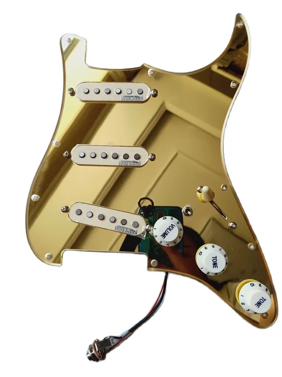 

Prewired ST Pickguard Wilkinson SSS Ainico 5 Single Coil Pickups 7-Way Switch 1 Single Cut More Tones Professional Guitar Parts