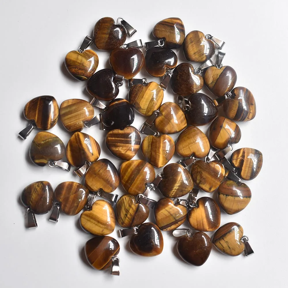 Großhandel 30 Stück/Set modische, hochwertige natürliche schwarze Labradorit-Herzanhänger 16mm für die Herstellung von Schmuckzubehör. – Detail 9