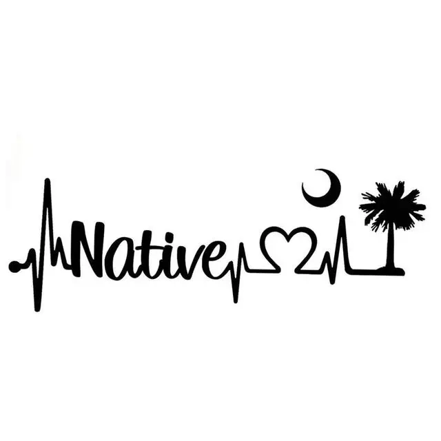 

15.2CM*5.2CM Car Sticker Native Heartbeat Lifeline Vinyl Motorcycle Decal