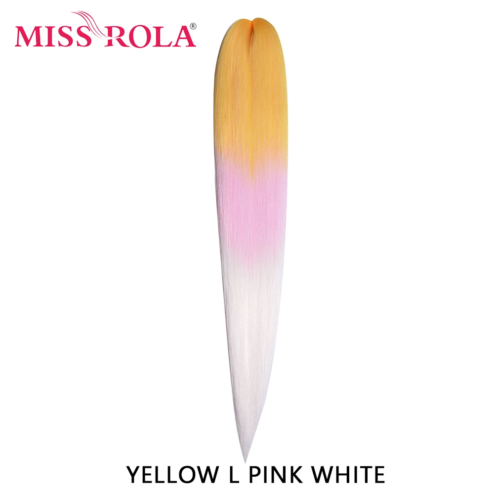 Miss Rola Synthetische 30 Inch 100g Kanekalon Haar Vlecht Yaki Recht Pre Uitgerekt Roze Groothandel Bulk Haarverlenging Jumbo Vlecht