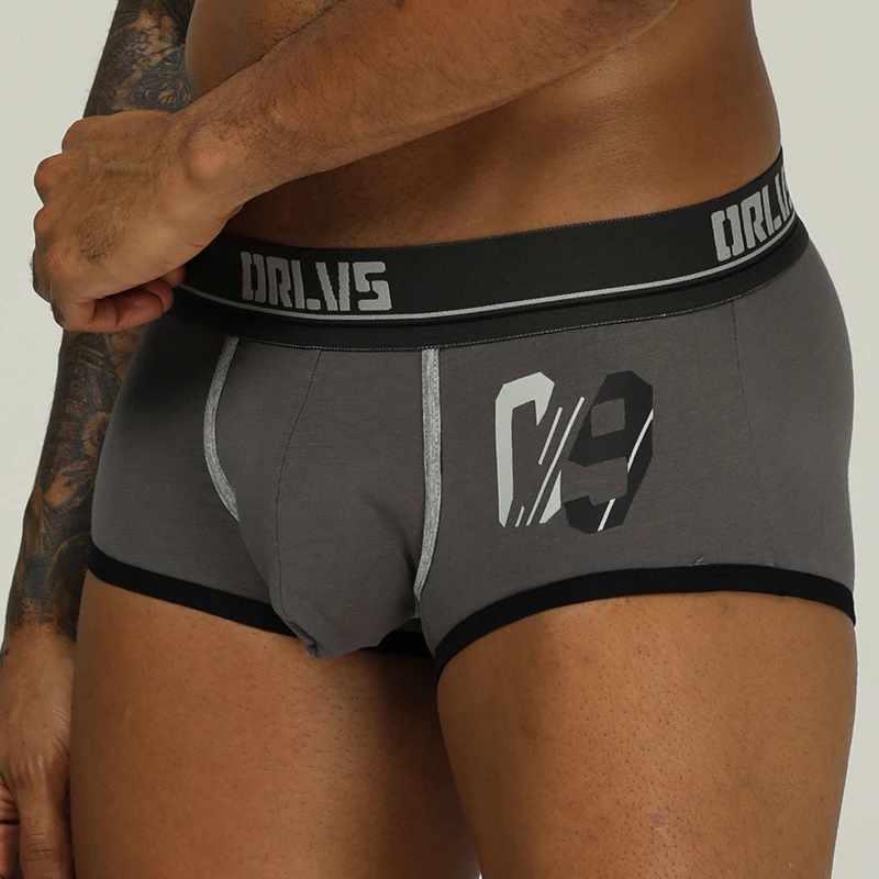 ORLVS Brand underwear men boxers cotton cueca tanga breathable calzoncillo men boxers shorts comfortable underpants male pants