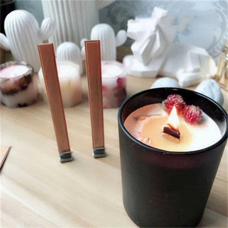 10PCS Diy Wood Wax Wick, Wood Candle Wick, wood candle chip, Wood Wax Wick, candle wick, Cup Wax Wood Wick