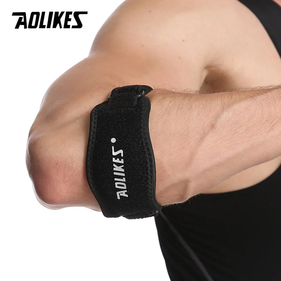 AOLIKES 1PC Tennis Elbow with Compression Pad for Women and Men - Golf Elbow For great support and pain relief Adjustable Brace