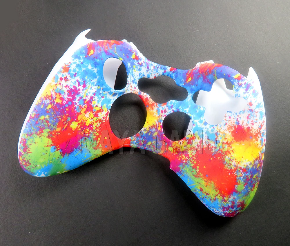 10 unidades para controlador XBOX360, cubierta protectora de silicona, funda protectora con impresión por transferencia de agua, funda protectora de piel