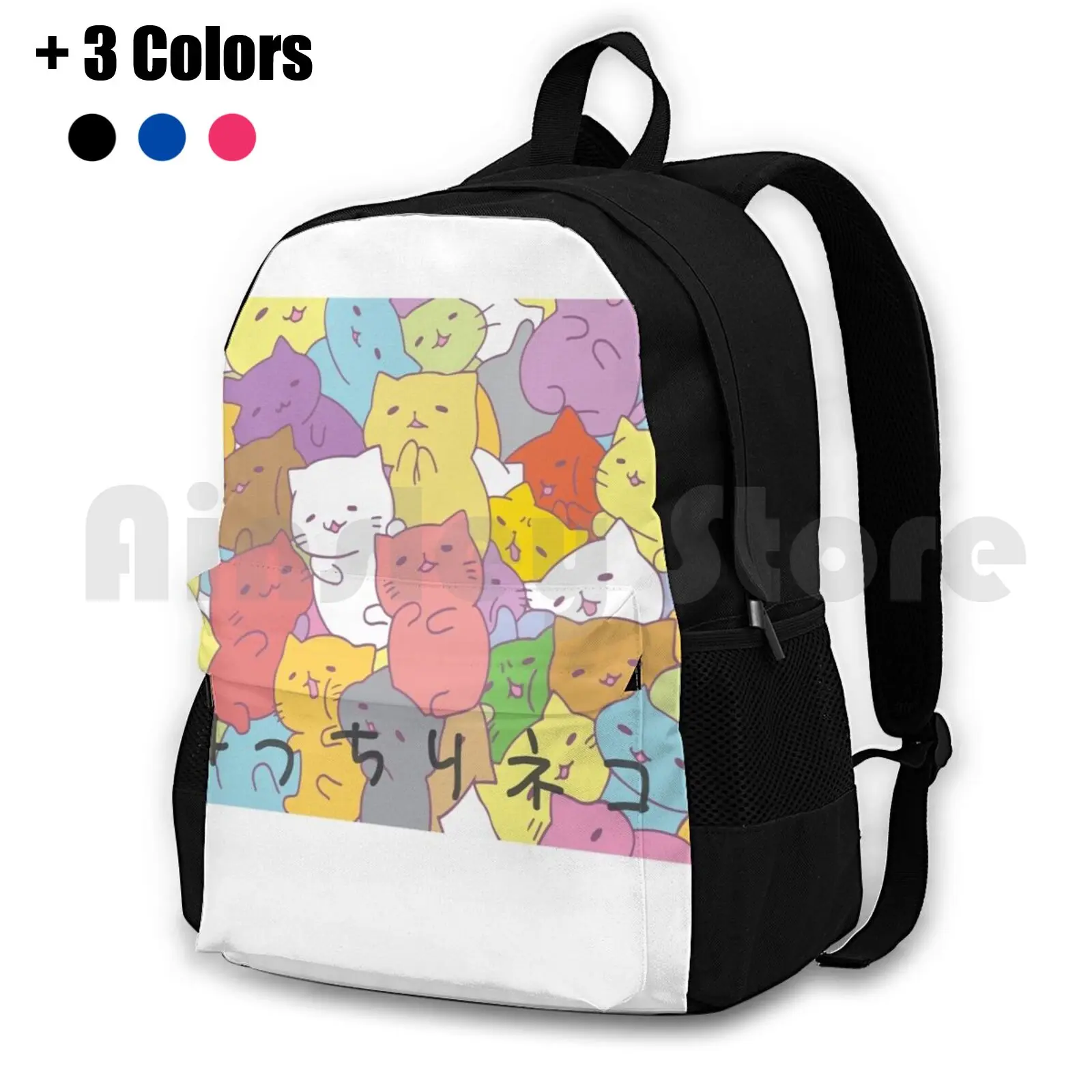 Mitchiri Neko Outdoor Hiking Backpack Waterproof Camping Travel Mitchiri Neko Kawaii Cute Anime Manga Japan Cool Geek