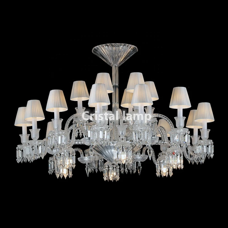 Italian Style Living Room Pendant Lamp Cystal Chandeliers above Dining Table Modern with LampshLuxury Hotel Chandelier