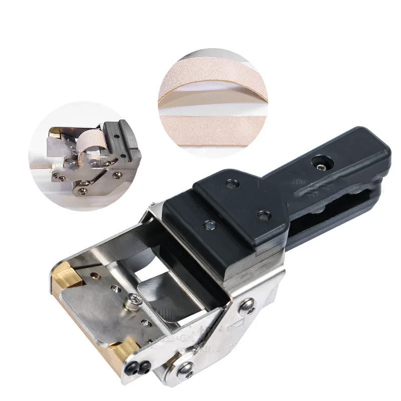 Handheld Leather Thinning Machine DIY Belt Strap Peeling Machine Scraper Cutting Splitter Cowhide Material Shovel Thinning Tool