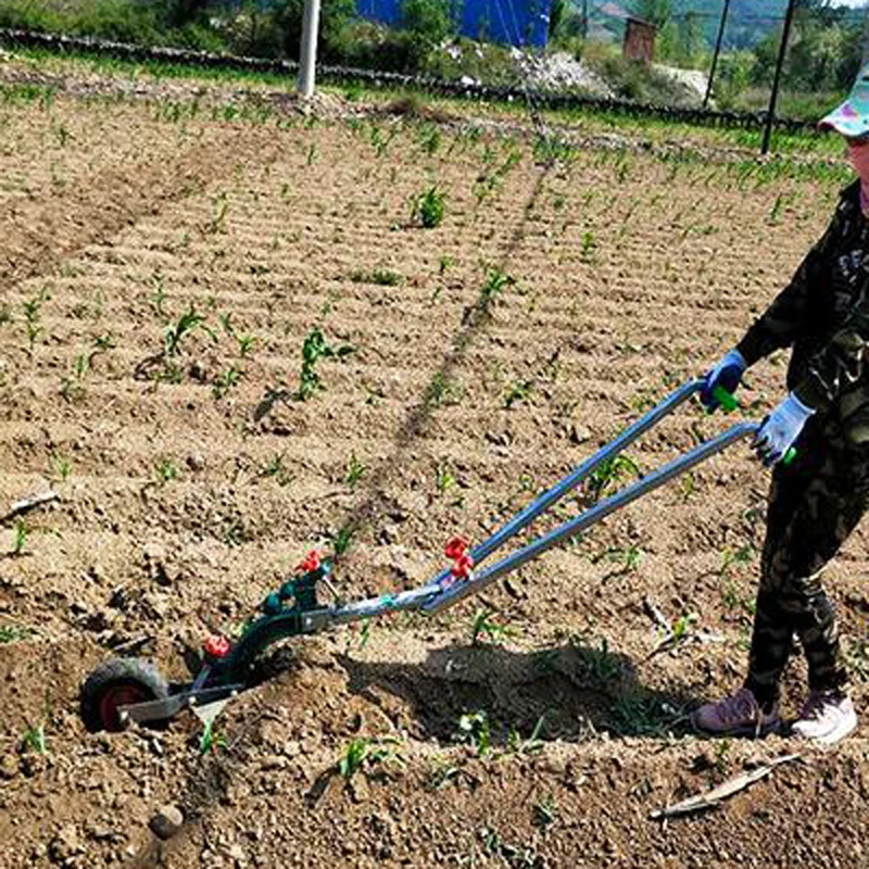 Mới Hào Dụng Cụ Mở Cày Thủ Công Bằng Tay Cày Nhỏ Máy Móc Nông Nghiệp Micro-Tiller Tay Rãnh Cày Ridger bánh Diameter22cm