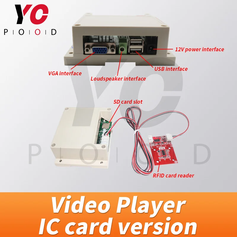 Escape Game video player RFID trigger put IC card on IC reader to trigger video play room escape mechanism