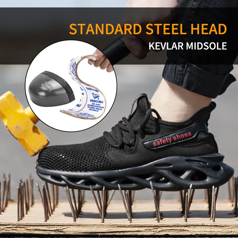 summer men shoes women work shoes outdoor anti smash, anti stab and anti steel  JOY-240