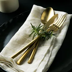 Luxury Stainless Steel Tableware Set Rose Gold Western Dinner Set Knife Fork Spoon Flatware Home Wedding Cutlery Set 4pcs