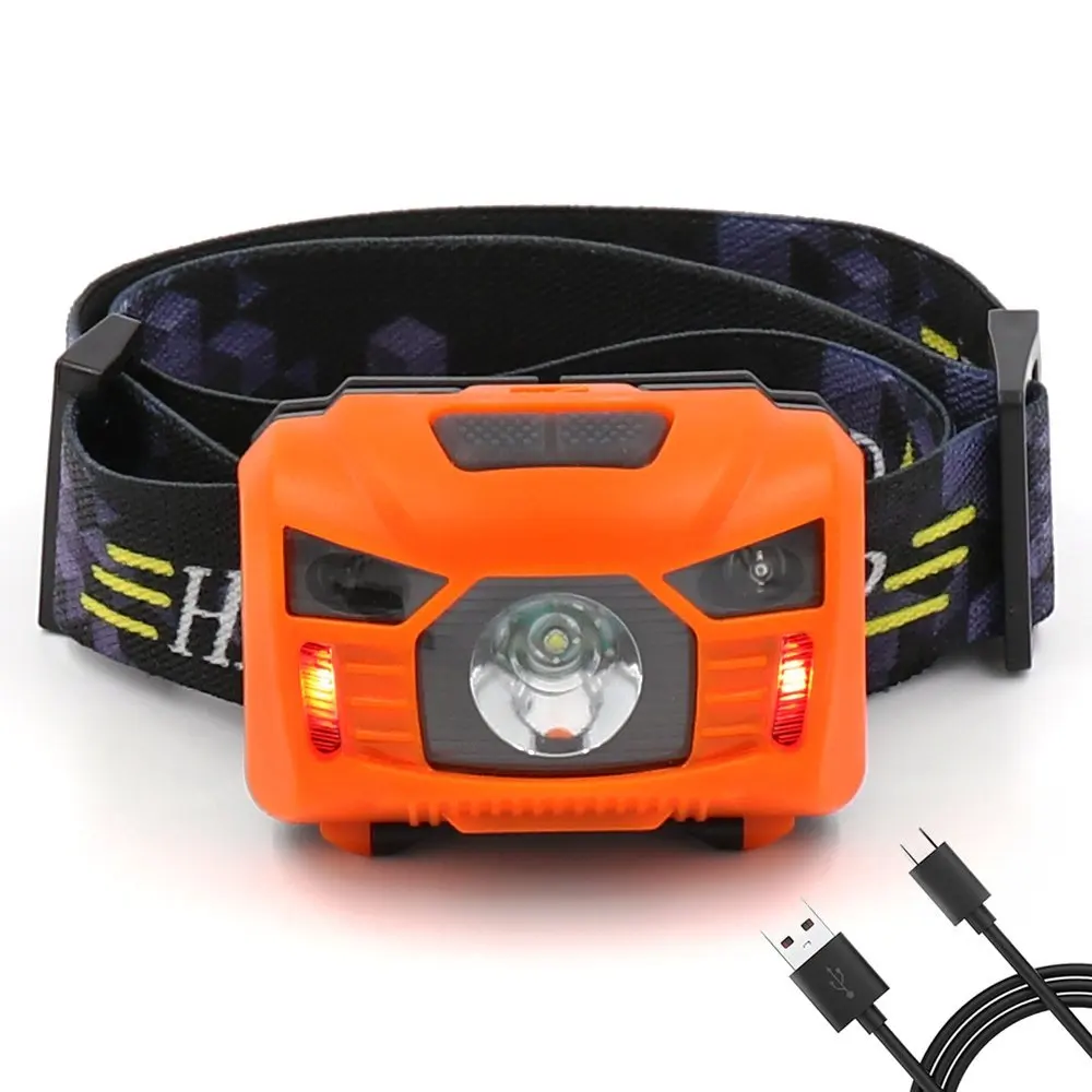 Strong light infrared sensor headlight adjustable headlight 3w rechargeable led driving headlight night fishing trip headlight