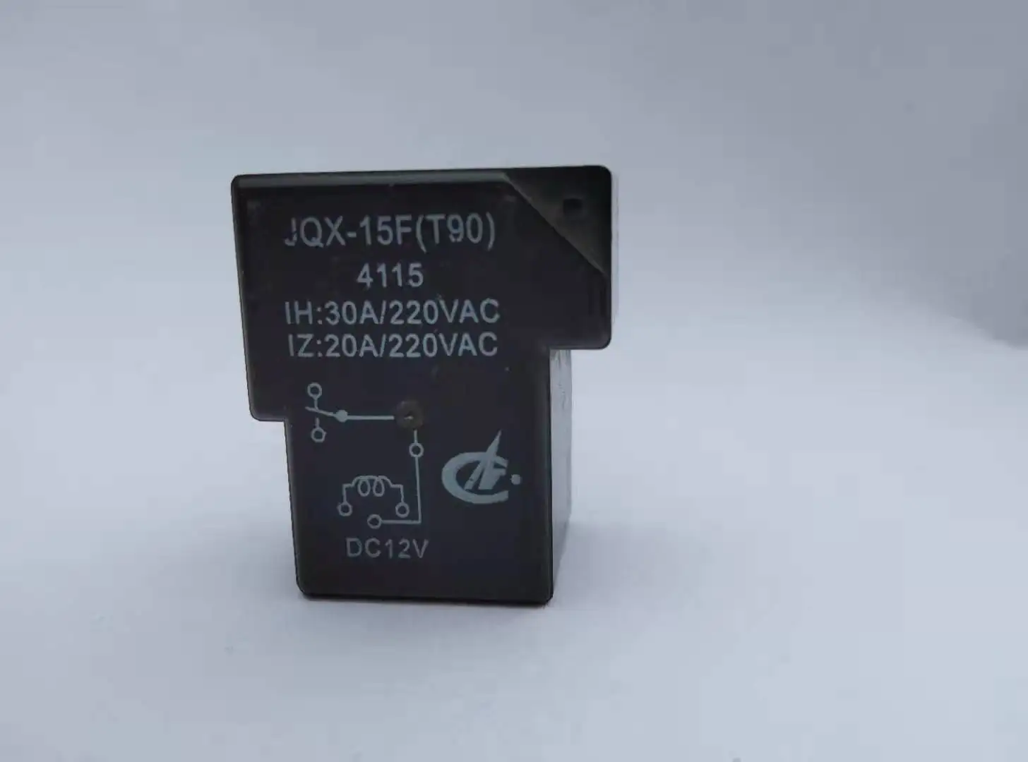 JQX-15F/T90 Electromagnetic Relay 4 Pins 12V DC COIL 30A 220V AC / 20A 28V DC