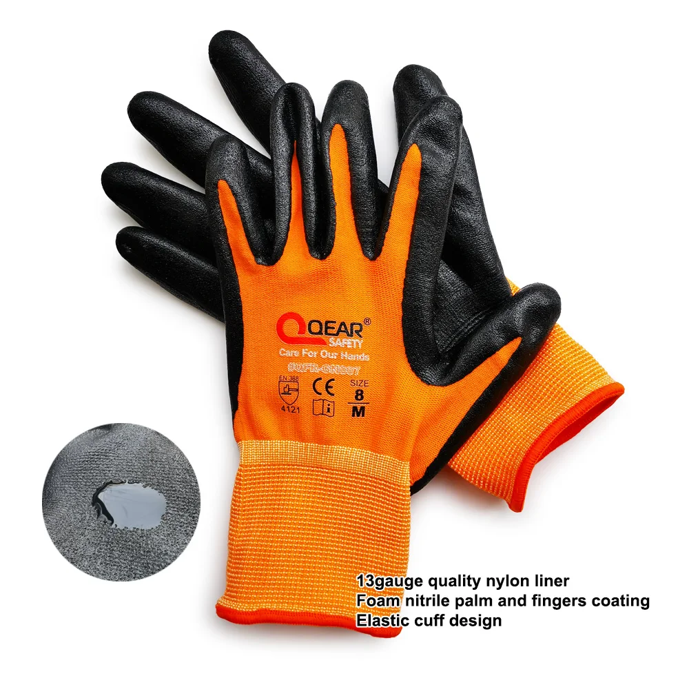 3 Pairs Nitrile Rubber Coated Work Gloves, Oil/Greasy Resistance Palm, And Good Dexterity,Quality Liner,Mechanic Work Safety