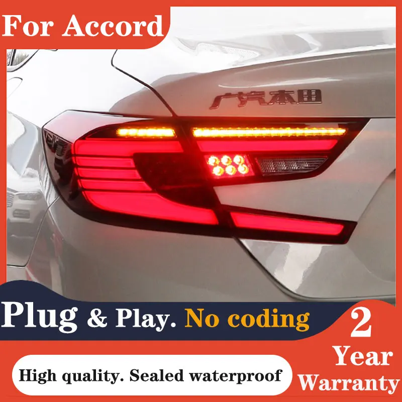 Car products Taillights for Honda Accord 2018 2019 LED Tail Light DRL Tail Lamp Turn Signal Rear Reverse Brake