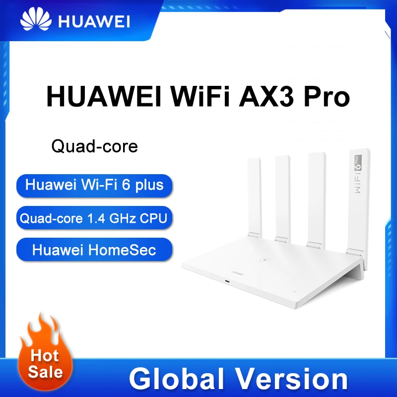 글로벌 버전 화웨이 AX3 PRO 무선 와이파이 6 + 스피드 레볼루션 라우터, 쿼드 코어 라우터, 3000 Mbps 클릭, Roteador 설정, 신제품