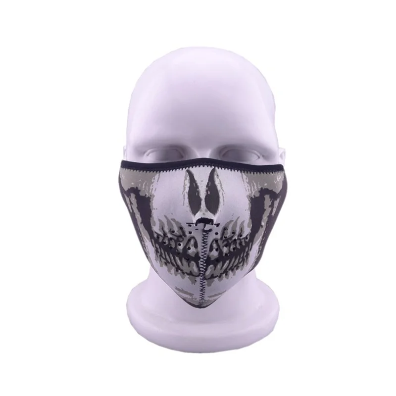 Skull Balaclava Half Face Mask Cycling Face Cover Outdoor Motorcycle Face Shield Ghost Halloween Military Tactical Airsoft Masks