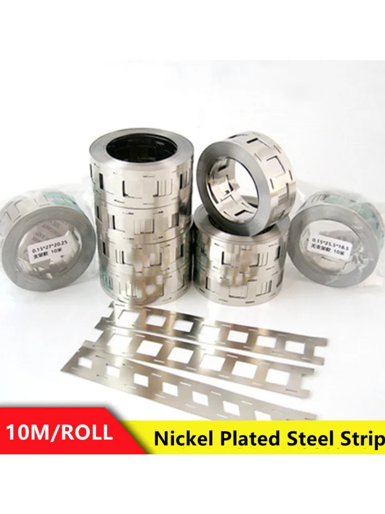 1 Rolle 10 m für 18650 Lithium-Akku, Schweißband, Nickelgürtel, Nickelstreifen, 2 P, 0,15 x 27 mm, vernickelter Stahlstreifen – Detail 5