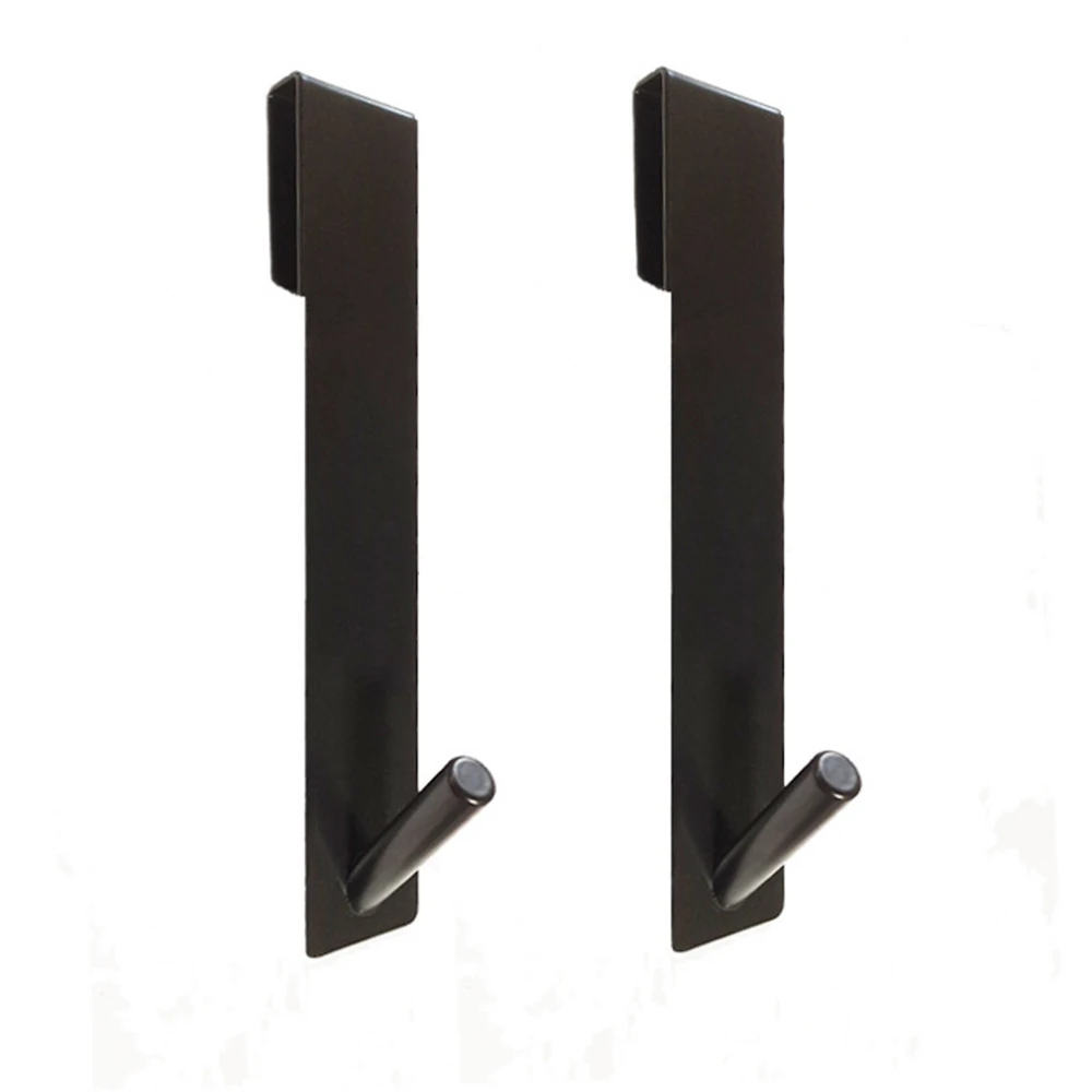 2 Pcs Extended Shower Door Hooks For Bathroom Frameless Glass Shower Door Towel Hooks Coat Hooks Behind Bedroom Black White