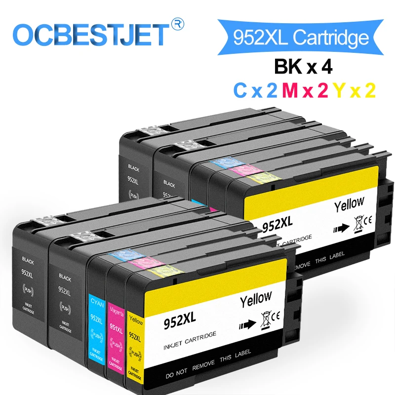 

OCBESTJET For HP952 HP 952 XL Compatible Ink Cartridge For HP Officejet Pro 7740 8210 8216 8218 8710 8715 8740 8720 8725 8730