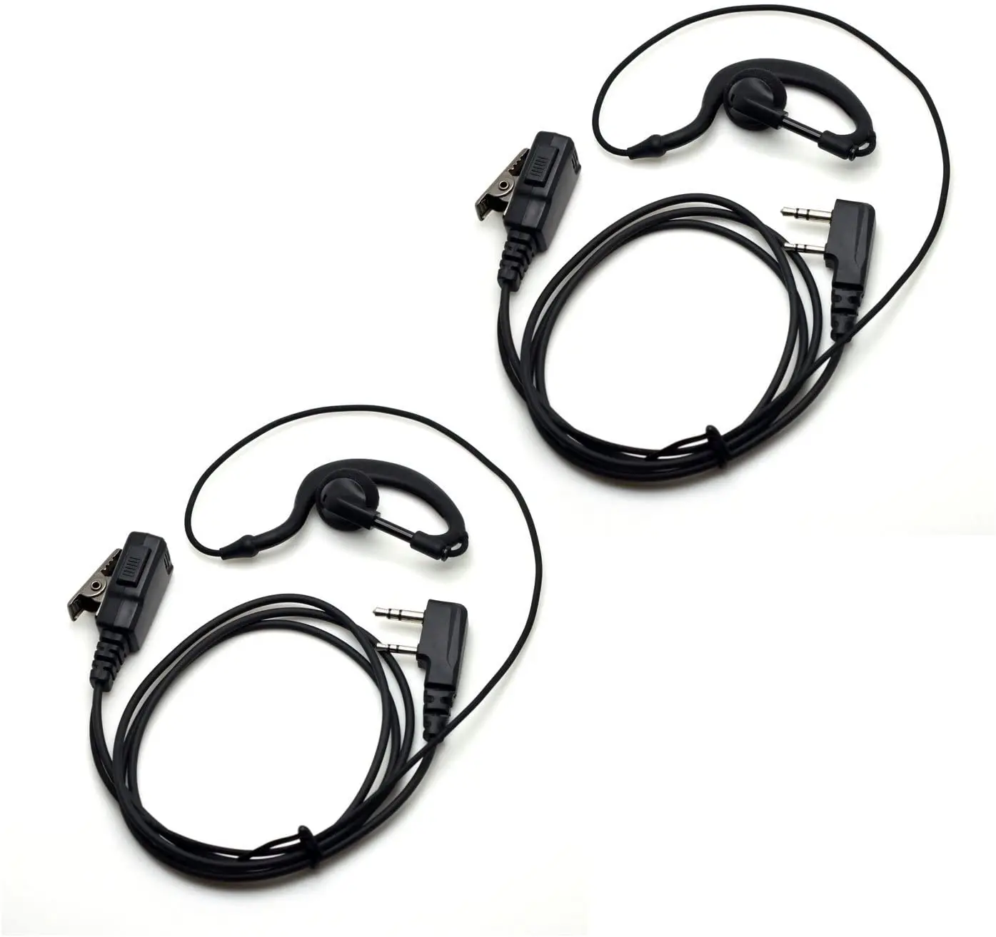 Kymate 2pcs Earpiece Headset for Kenwood Puxing Wouxun Baofeng Pofung Two Way Radio UV-5R UV-5RA 888S Retevis H777 2pin