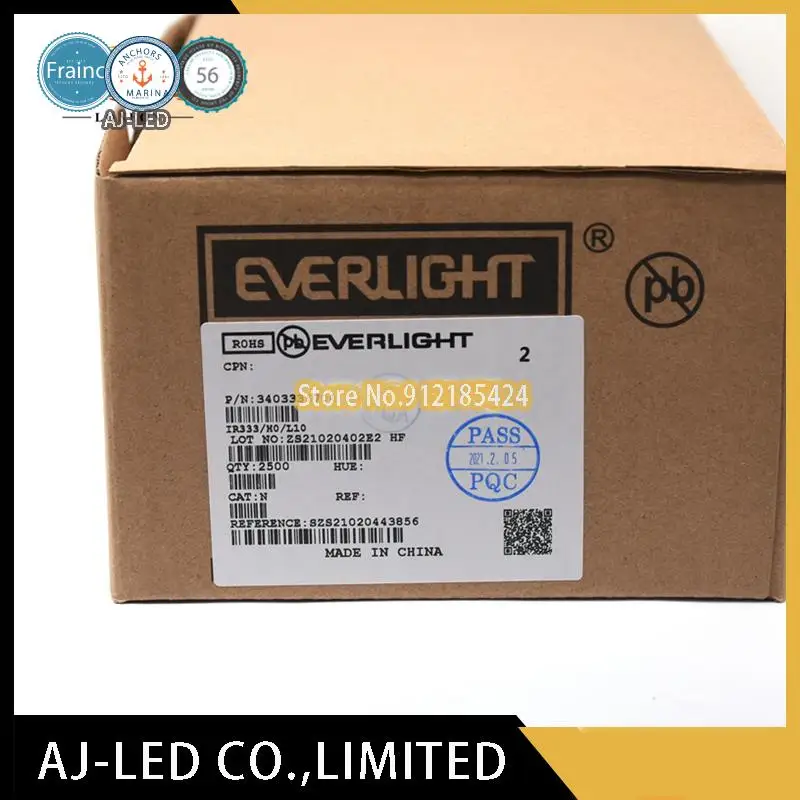 50 teile/los IR333/H0/L10 infrarot emittierende diode 5mm wellenlänge 940nm ± 40 ° everlight