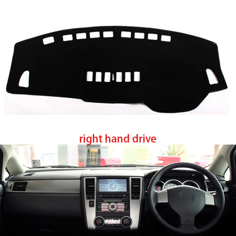For Nissan Tiida C11 2005-2010 Car Styling Dash Mat Dashmat Dashboard Sticker Cover Sun Shade Dash Board Cover Carpet