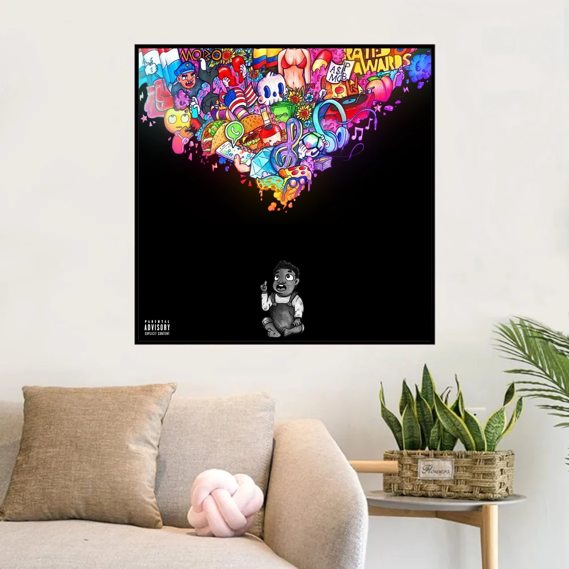 

Aj Tracey Lil Tracey Music Album Cover Poster Prints Art Canvas Painting Wall Living Room Home Decor (No Frame)