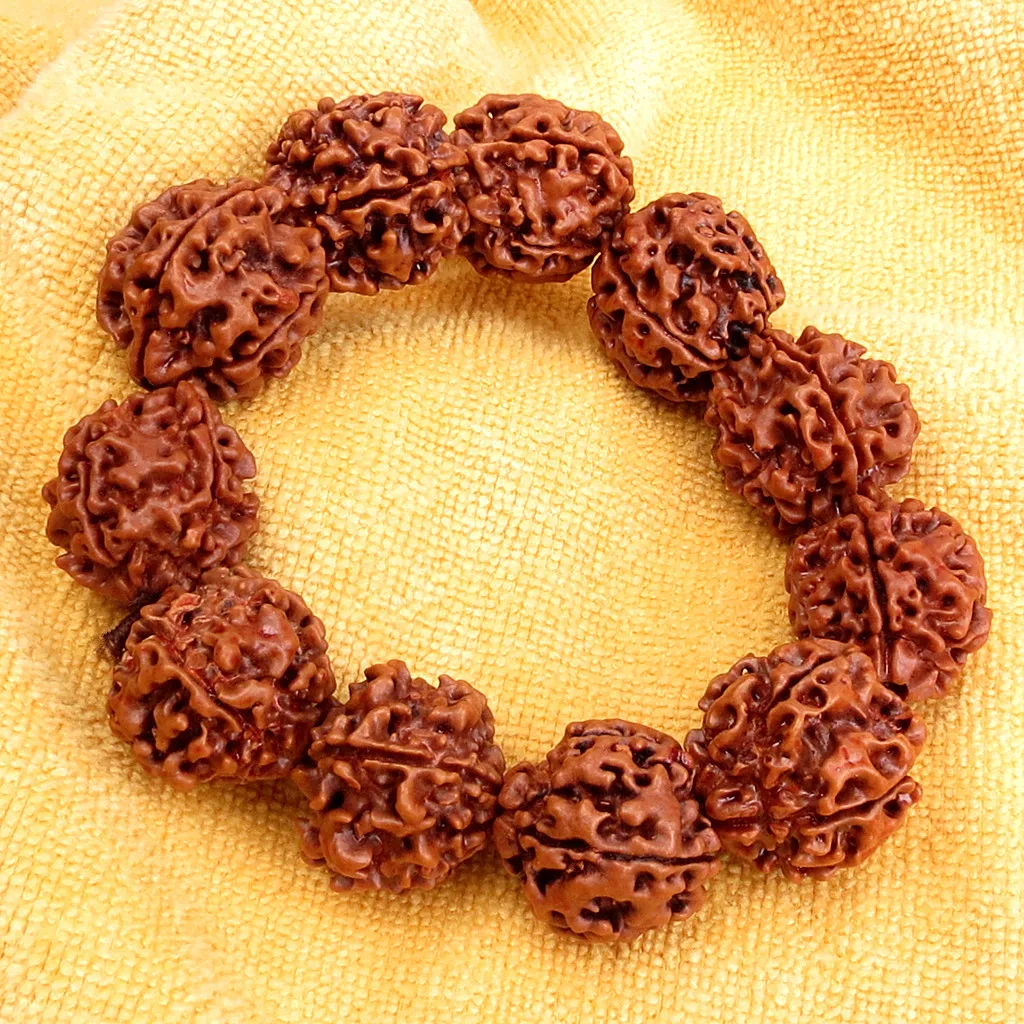 20mm Rudraksha Bodhi Beads Tibet Buddhist 11 Prayer Beads Amulet Bracelet