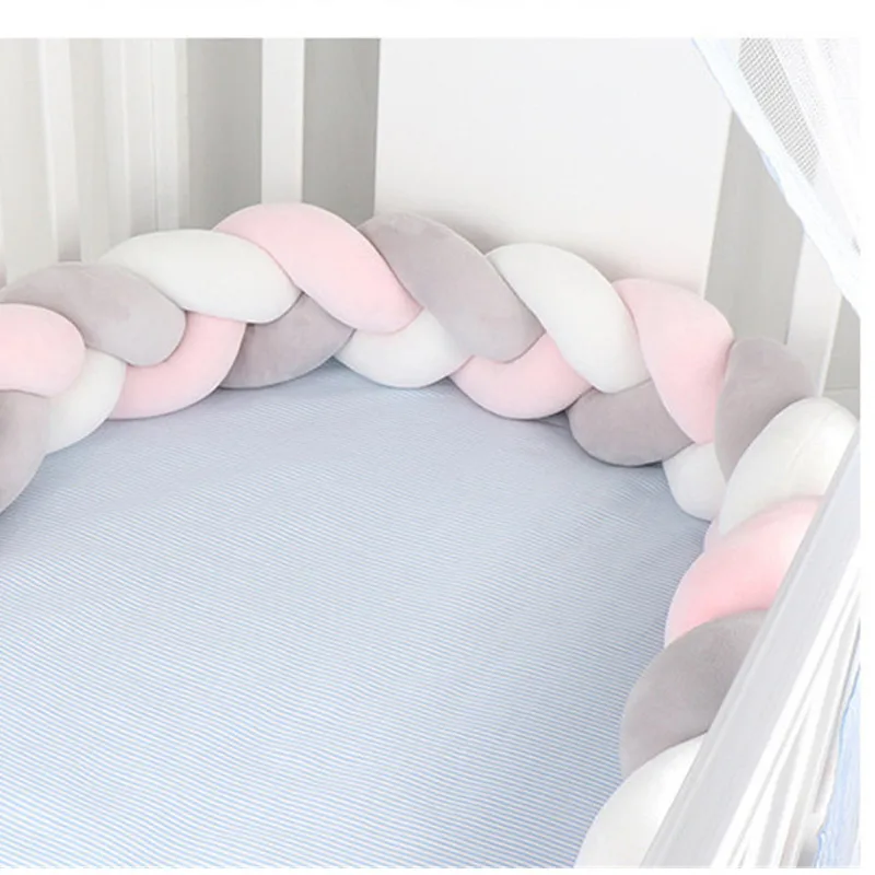 Baby Bumper Bed Braid Nó Travesseiro Almofada Bumper para Infant cuna Bebe lit Berço Protector Cot Bumper Decoração Do Quarto